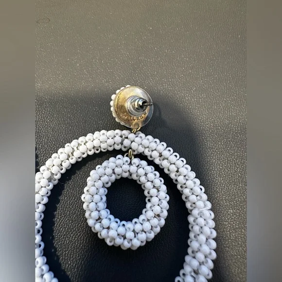 J Crew Factory Boho Beaded Statement Earrings - Picture 3 of 8